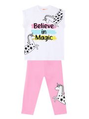 Believe in Magic Kız Çocuk T-Shirt Tayt Takım 6 Y - Pembe