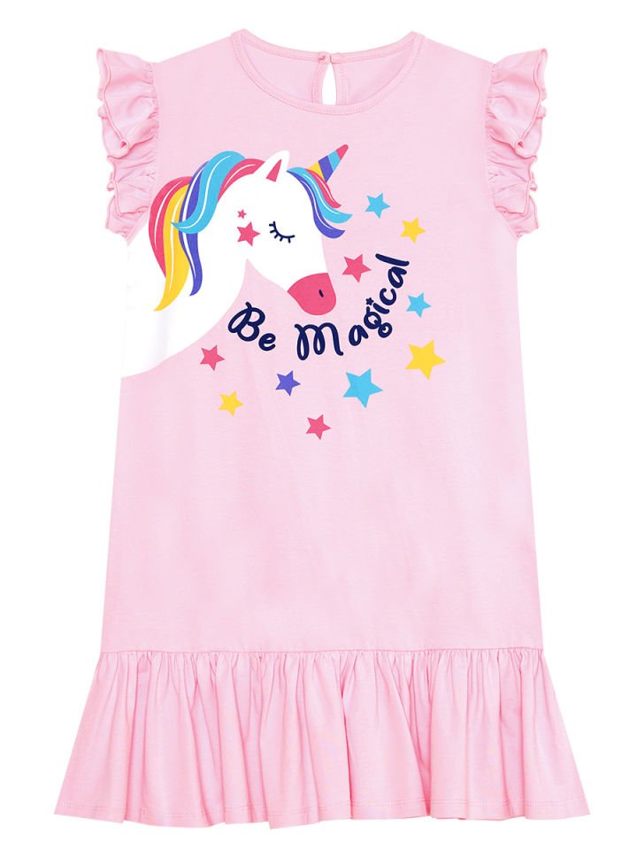 Unicorn Magic Kiz Çocuk Pembe Elbise 7 Y - Pembe