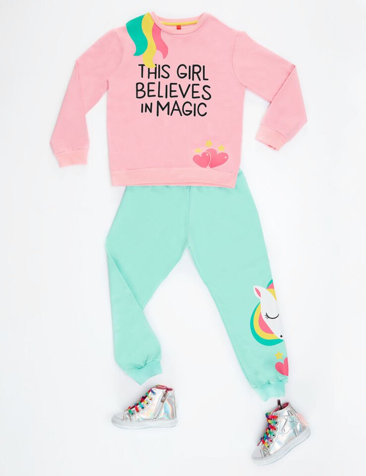 Girl Magic Kız Çocuk Eşofman Takım 5 Y - Mint, Pembe