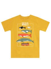 Big Whales Erkek Çocuk T-shirt Kapri Takım 4 Y - Hardal, Haki