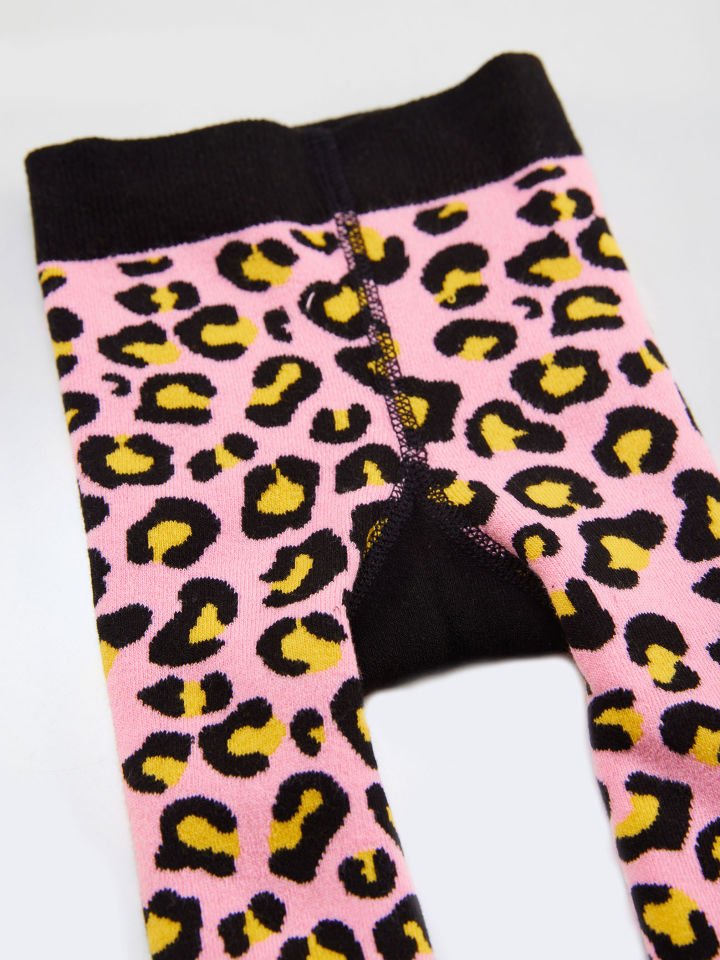 Leopar Kız Bebek Pembe Tayt-Pantolon 18-24 M - Pembe, Siyah, Beyaz