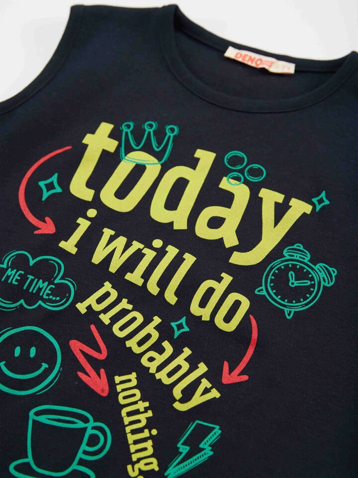 Today Erkek Çocuk T-shirt Şort Takım 4 Y - Yeşil, Lacivert