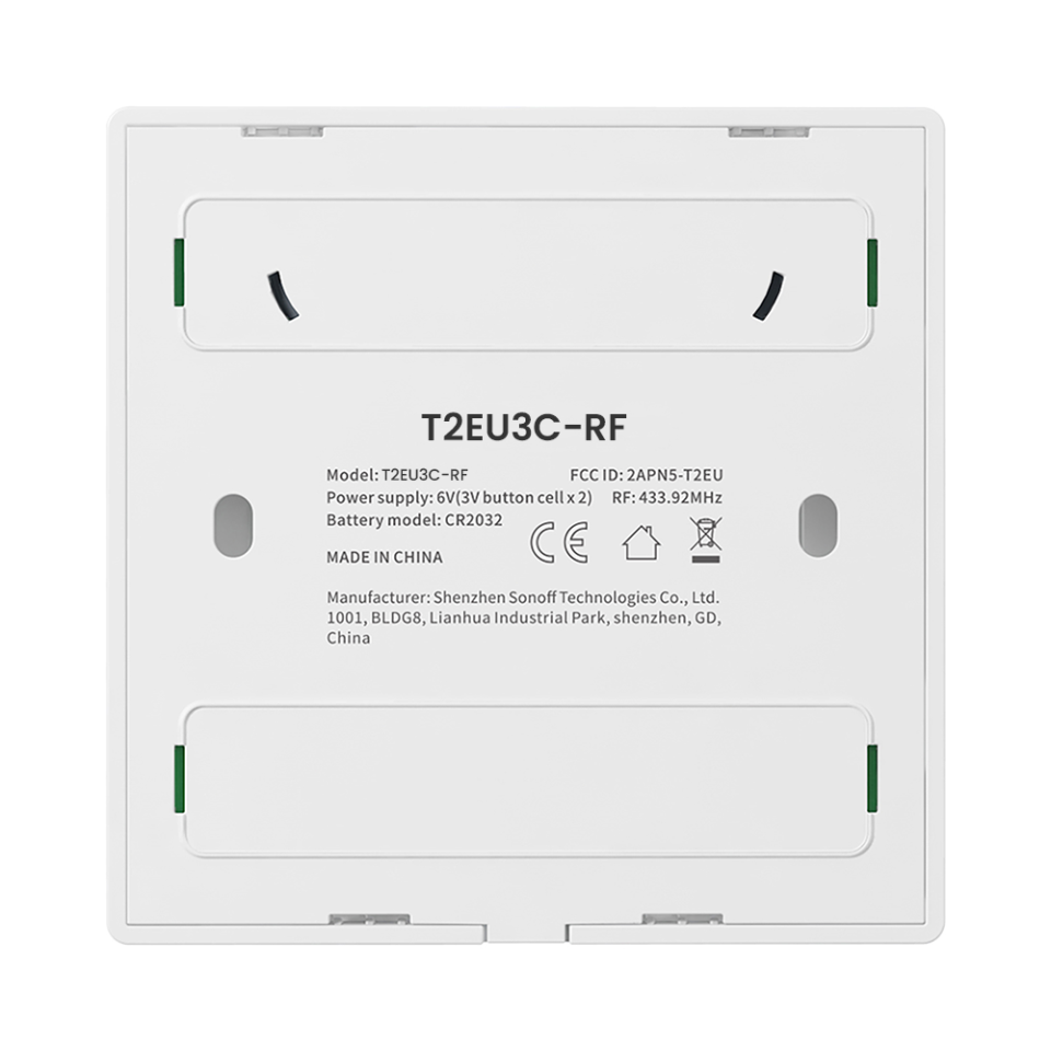 T2-EU-3C Kablosuz RF Akıllı Duvar Anahtarı