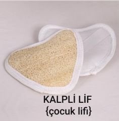 Çocuk Banyo Lifi (Doğal/Kalp Desen)