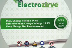 Electrozirve 12.8V 100Ah Lityum Akü (LifePO4)