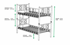 Carme 90x190 Ve 90x200 Yatak Ölçülü Genç Çocuk Odası Metal Ranza Ve Karyola