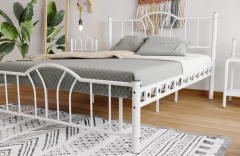 Bella Çift Kişilik Yatak Odası Ferforje Metal 140x190 140x200 150x200 160x200 180x200 Karyola 140x200 - Beyaz