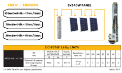 Mexxsun DC Pompa 1.6Hp / 1300W / 110V (4DC6-112-110-1300)