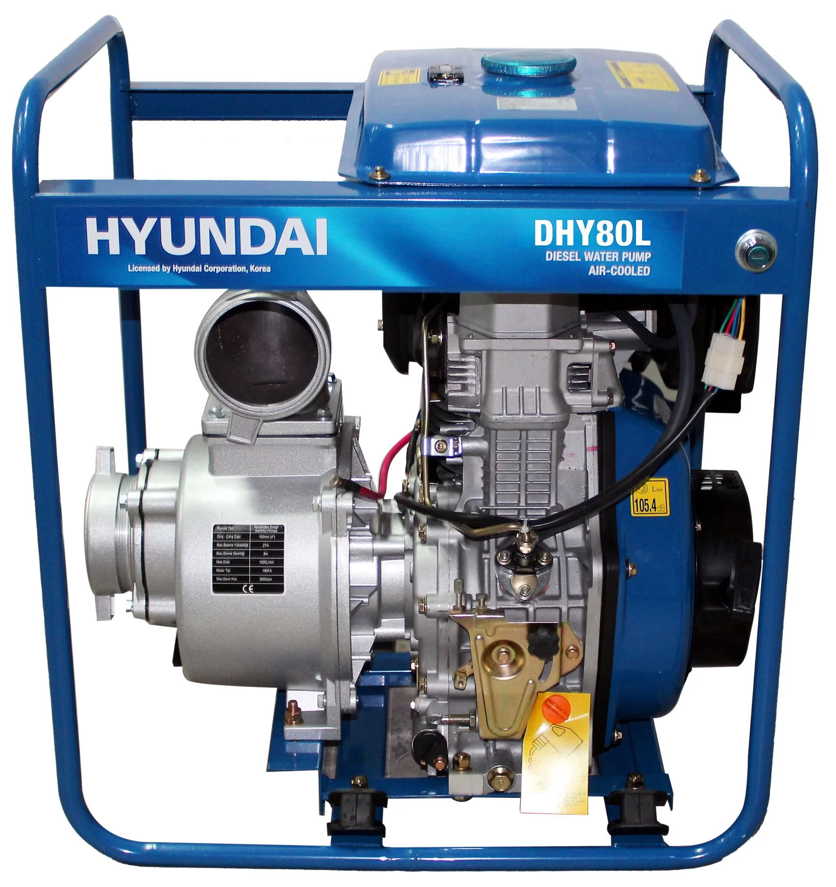 Hyundai Dhy80l İpli Dizel Su Motoru
