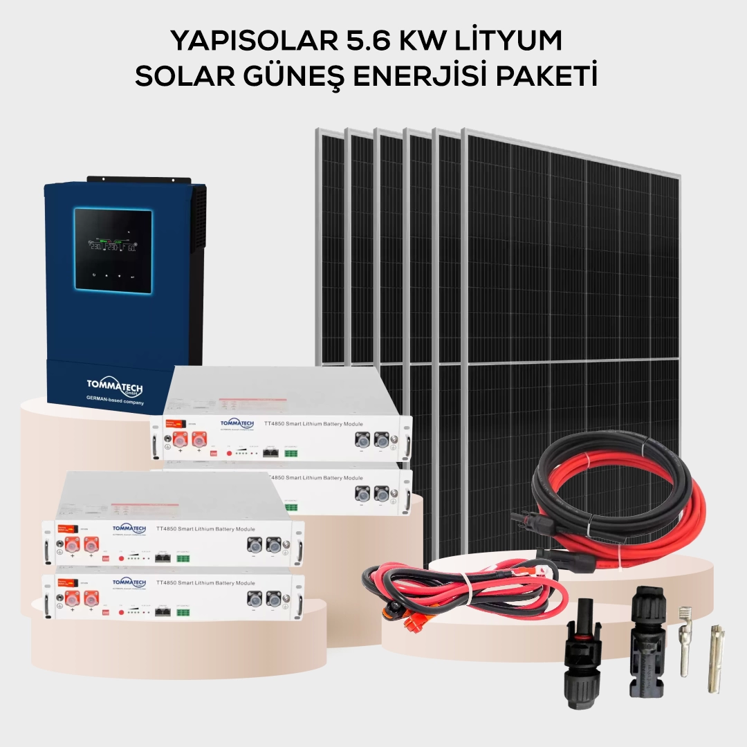 Yapısolar 5.6 Kw Lityum Solar Güneş Enerjisi Paketi