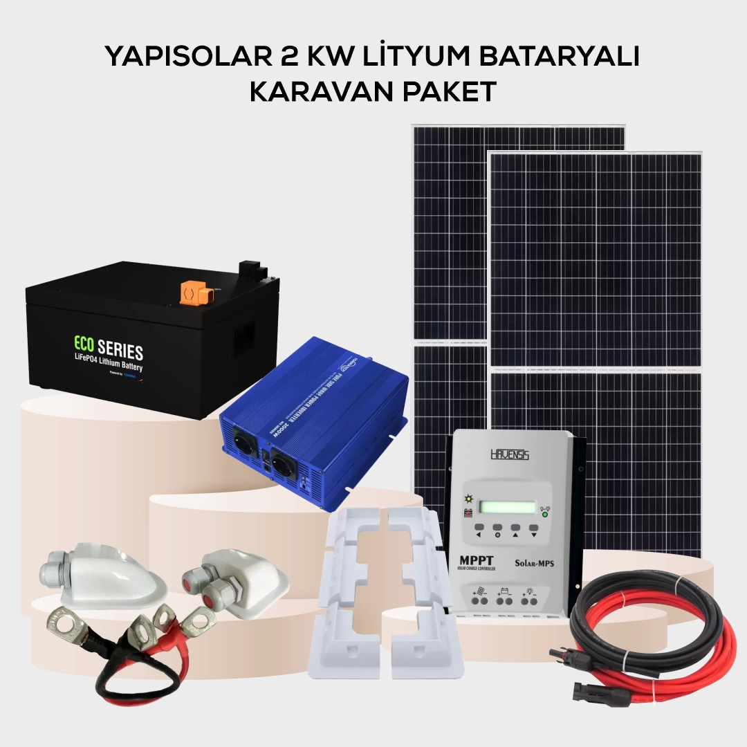 Yapısolar 2 Kw Lityum Bataryalı Karavan Paket