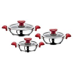 OMS SILVER SAHAN SET 16-18-22 CM 103406RED