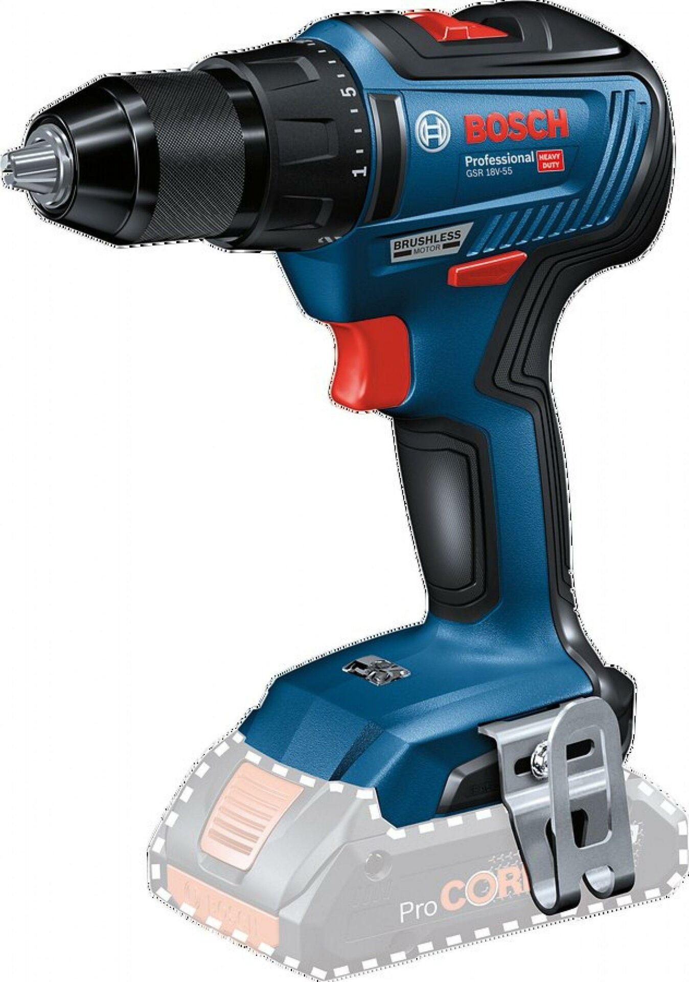 BOSCH GSR 18V-55 Akülü Vidalama Makinesi (Akü Dahil Değildir.) (0 601 9H5 202)