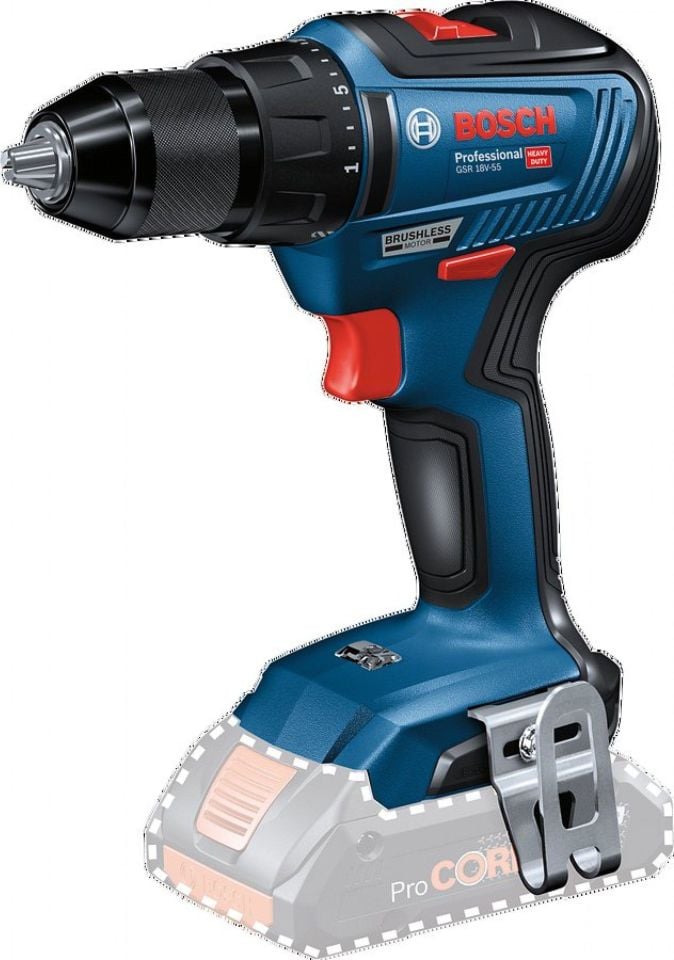 Bosch Gsr 18V-55 Akülü Vidalama Makinesi (Akü Dahil Değildir.) (0 601 9H5 202)