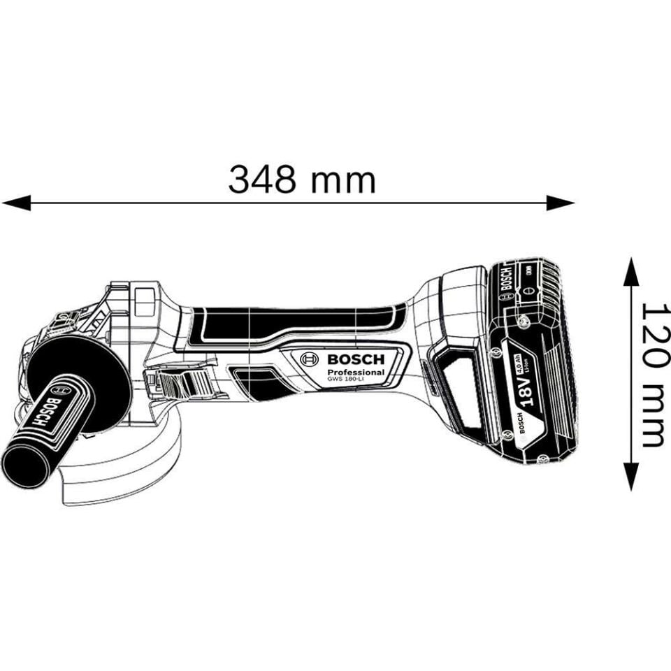 BOSCH GWS 180-Li Akülü Avuç Taşlama (0 601 9H9 025)
