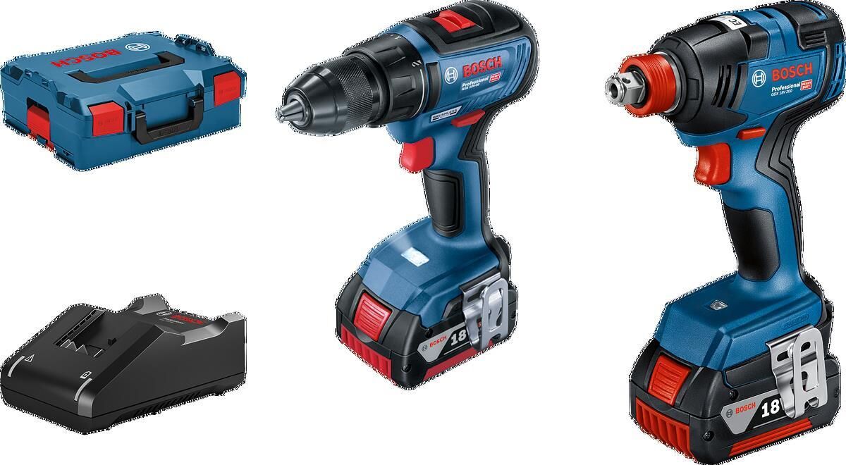 BOSCH GSR 18V-50 + GDX 18V-200 Vidalama+Somun Sıkma 2x4.0Ah (0 601 9J2 220)
