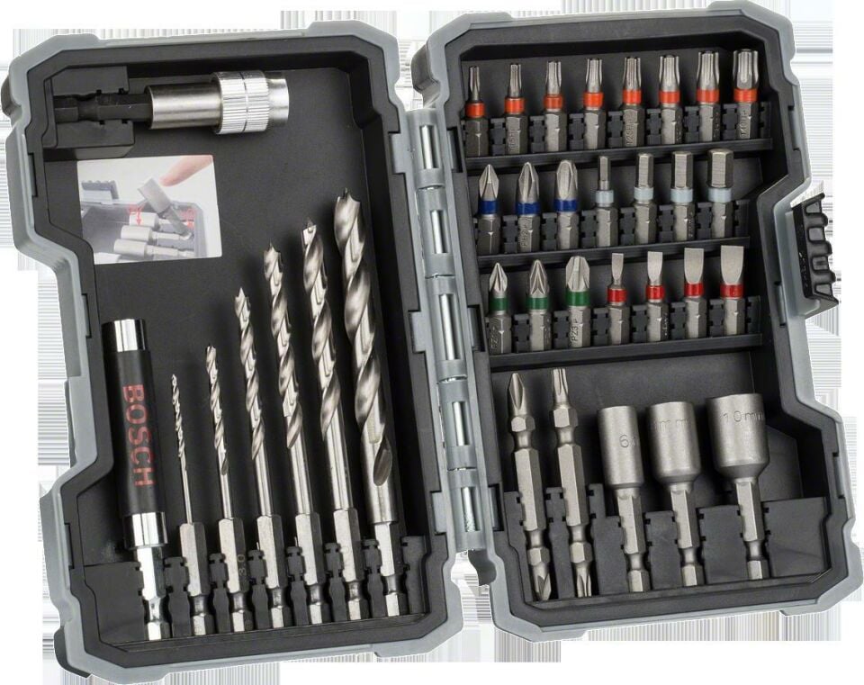 BOSCH 35 Parça Profesyonel Ahşap İçin Delme ve Vidalama Seti (2 607 017 327)