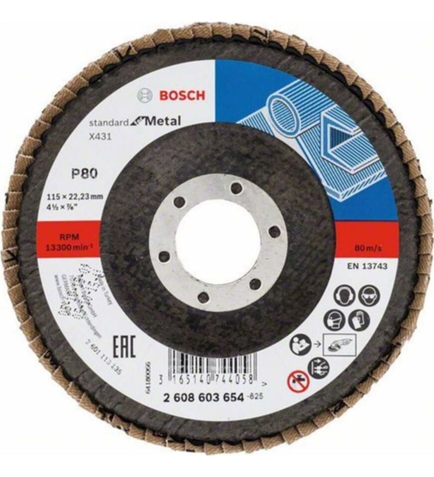 BOSCH X-Lock Best For Metal 115Mm 36Kum Inox Fiber Disk (SST000666)