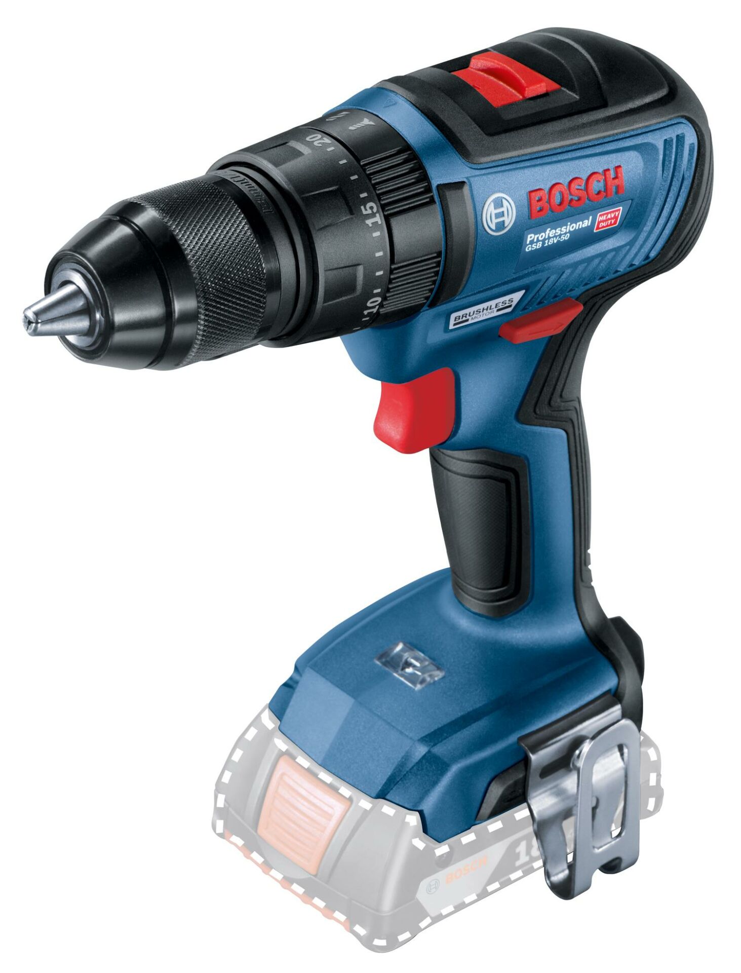 BOSCH GSB 18V-50 Akülü Darbeli Matkap (Akü Dahil Değildir.) (0 601 9H5 106)