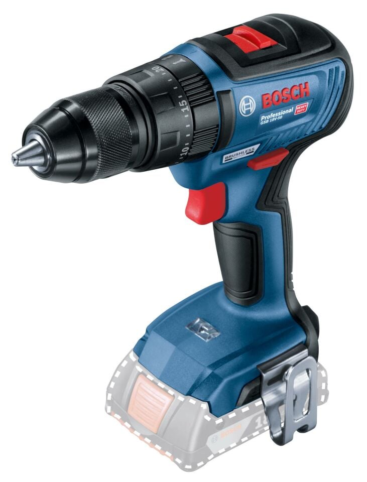BOSCH GSB 18V-50 Akülü Darbeli Matkap (Akü Dahil Değildir.) (0 601 9H5 106)