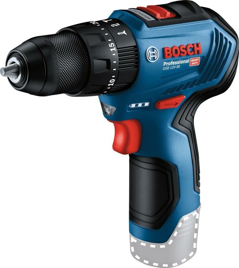 BOSCH GSB 12V-30 Akülü Darbeli Delme Vidalama (Akü Dahil Değildir.) (0 601 9G9 102)