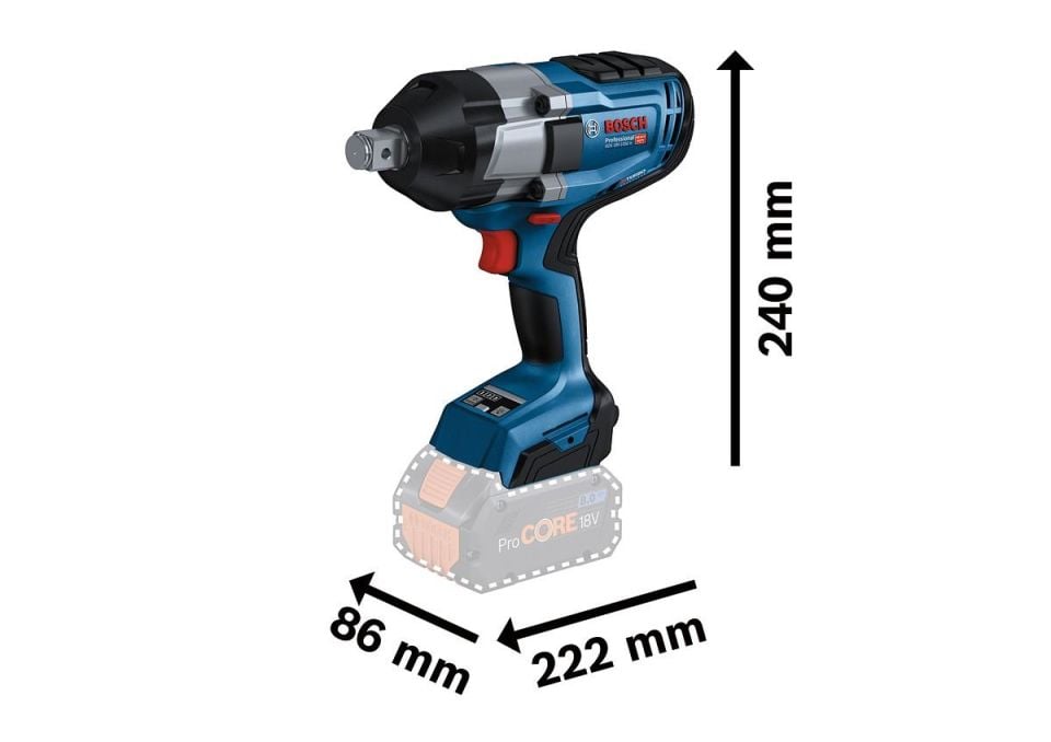 BOSCH GDS 18V-1050 H Darbeli Somun Sıkma 2x5Ah