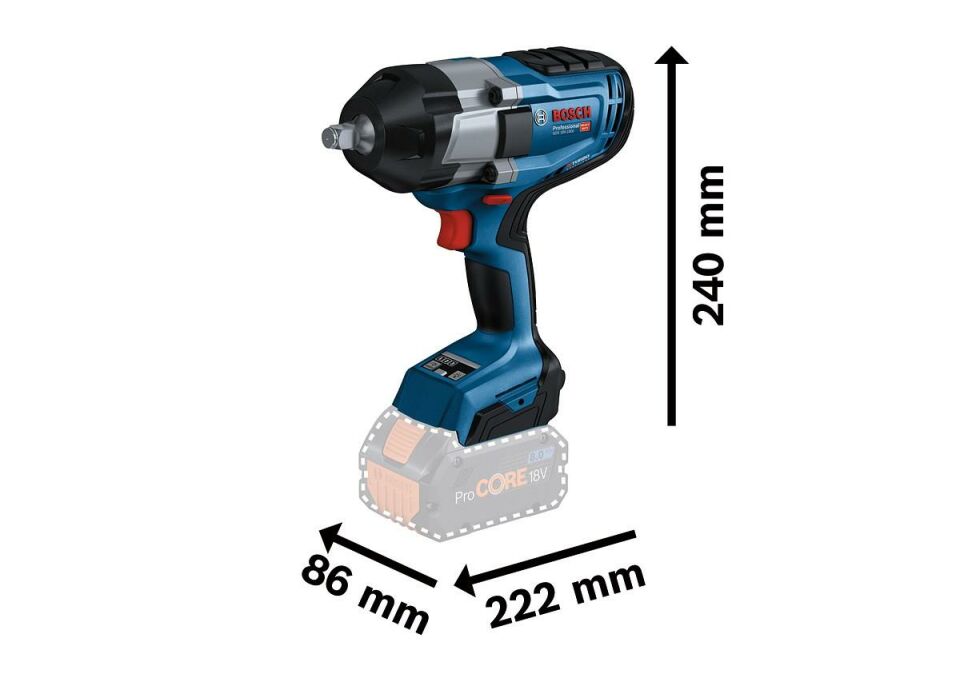 BOSCH GDS 18V-1000 Akülü Somun Sıkma (Akü Dahil Değildir.) (0 601 9J8 300)
