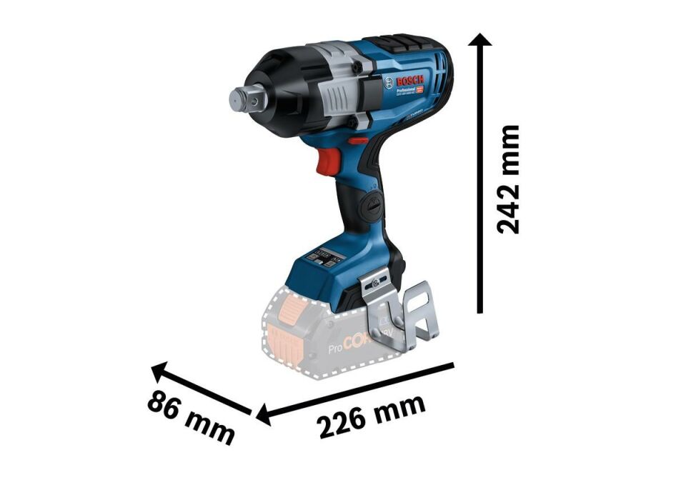 BOSCH GDS 18V-1600 HC Akülü Darbeli Somun Sıkma (Akü Dahil Değildir.) (0 601 9M1 000)