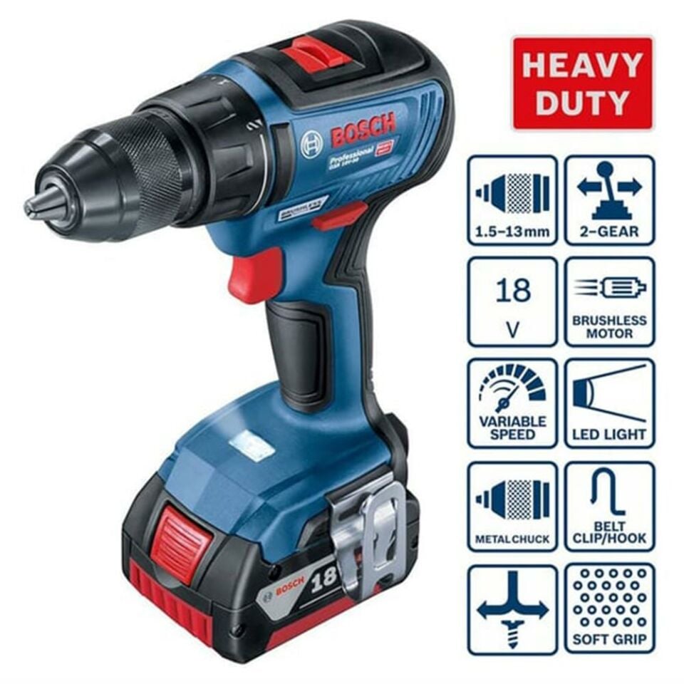 BOSCH GSR 18v-50 Akülü Darbesiz Matkap (0 601 9H5 004)