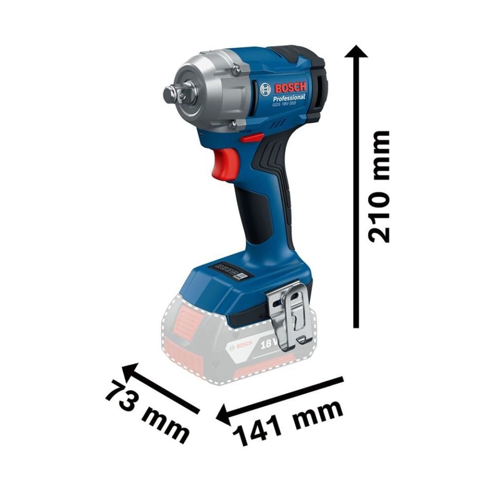 BOSCH GDS 18v-350 Akülü Darbeli Somun Sıkma Makinesi (0 601 9M5 021)