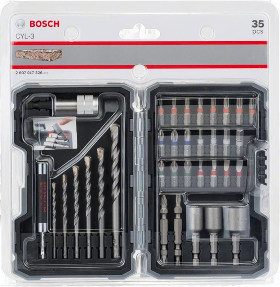 BOSCH Profesyonel Beton Delme ve Vidalama Seti 35 Parça (2 607 017 326)