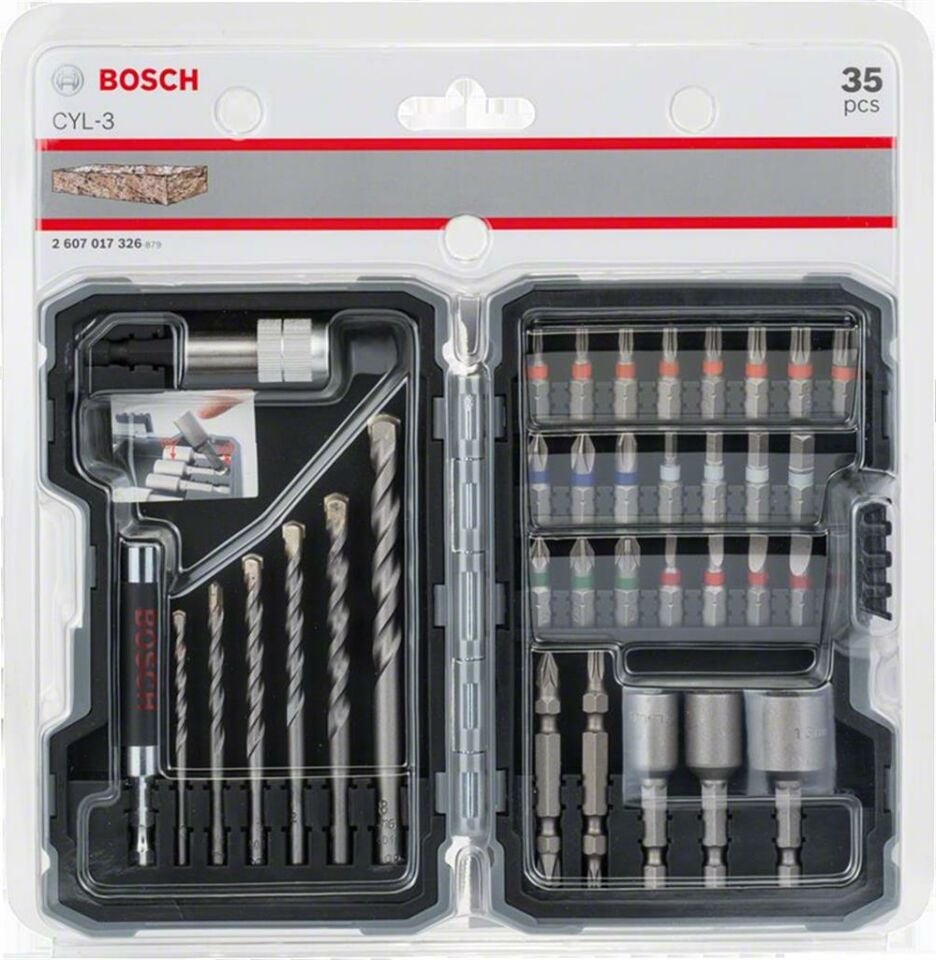 BOSCH Profesyonel Beton Delme ve Vidalama Seti 35 Parça (2 607 017 326)