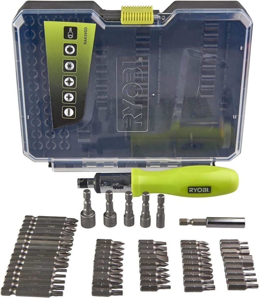 RYOBİ RAK59SD 59 Parça Cırcırlı Vidalama Seti (5132002251)