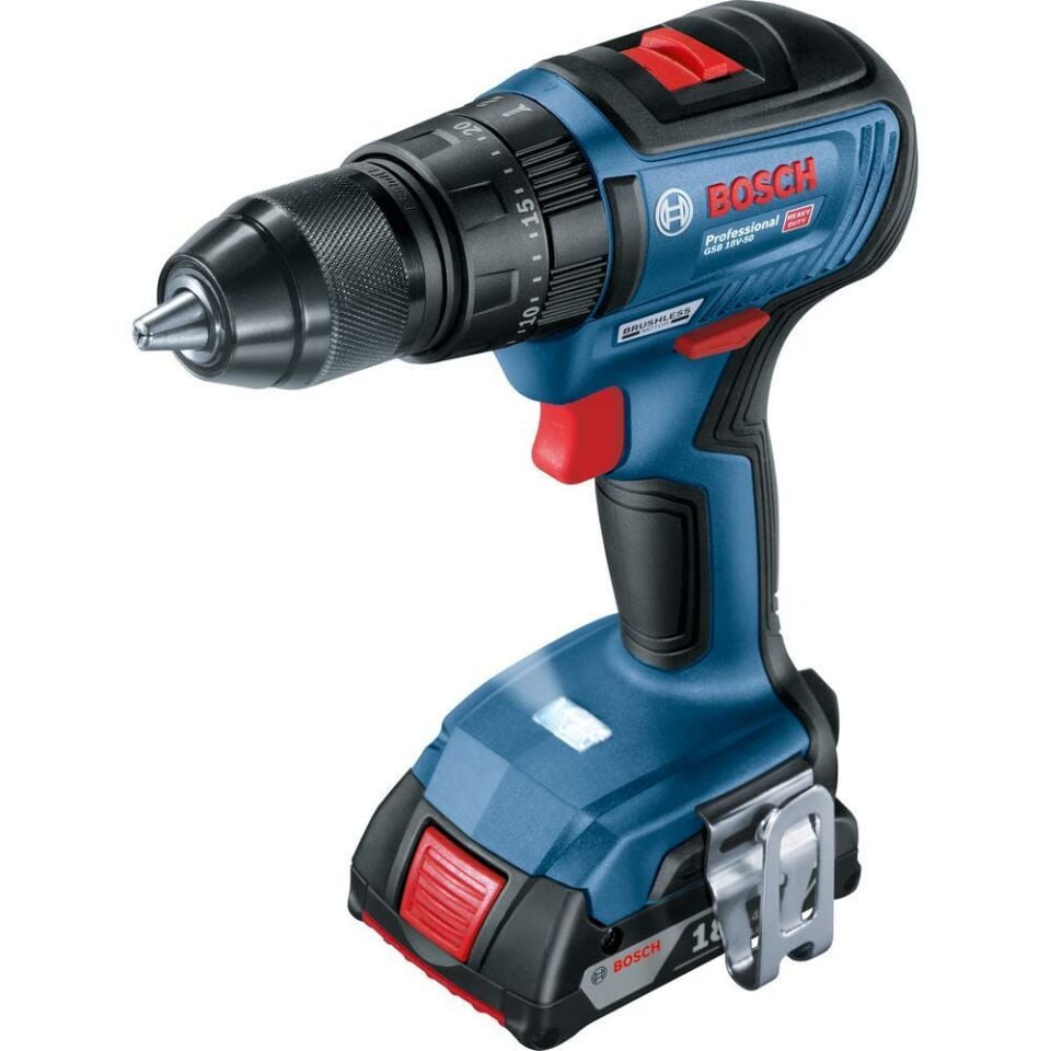 BOSCH GSB 18V-50 Akülü Darbeli Vidalama 2x2.0Ah (0 601 9H5 100)