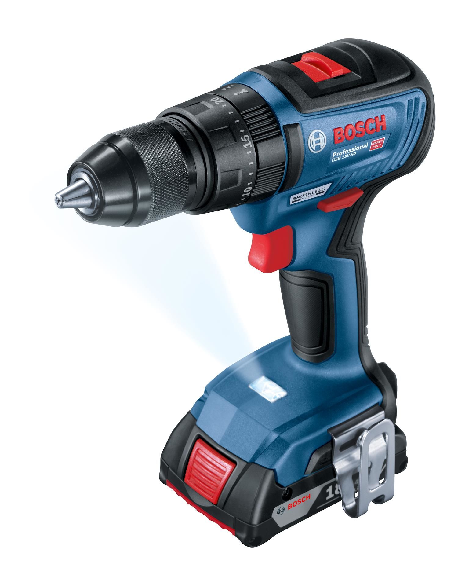 BOSCH GSB 18V-50 Akülü Darbeli Vidalama 2x2.0Ah (0 601 9H5 100)