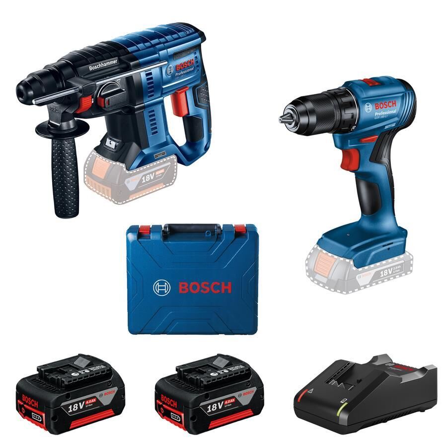 Bosch Gsr 185-Li Akülü Vidalama + Gbh 180-Li Akülü Kırıcı Delici 2X4.0Ah (0 615 990 N20)