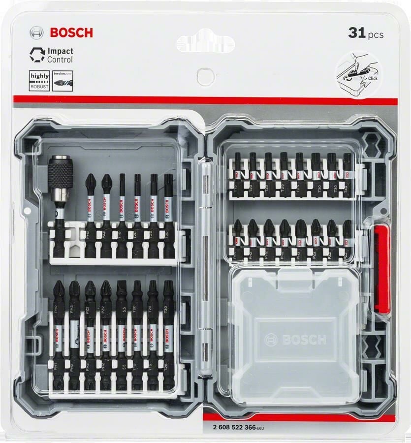 BOSCH ImpactCtrl Vidalama Ucu Seti 31 Parça (2 608 522 366)