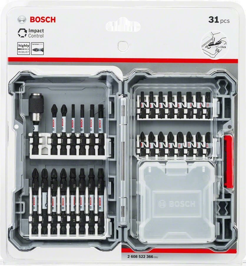BOSCH ImpactCtrl Vidalama Ucu Seti 31 Parça (2 608 522 366)
