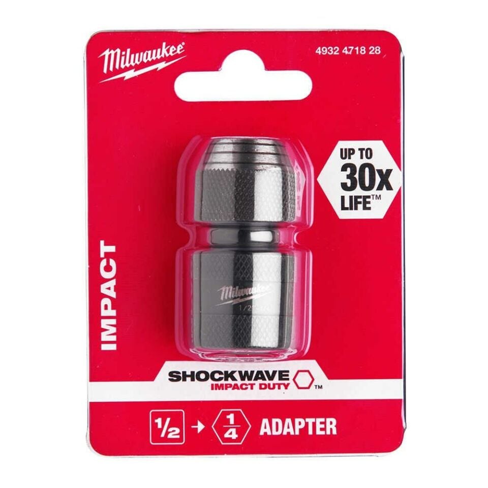 MİLWAUKEE Bits Uç Adaptörü 1/2 Sdden 1/4 Geçiş Shockwave (4932471828)