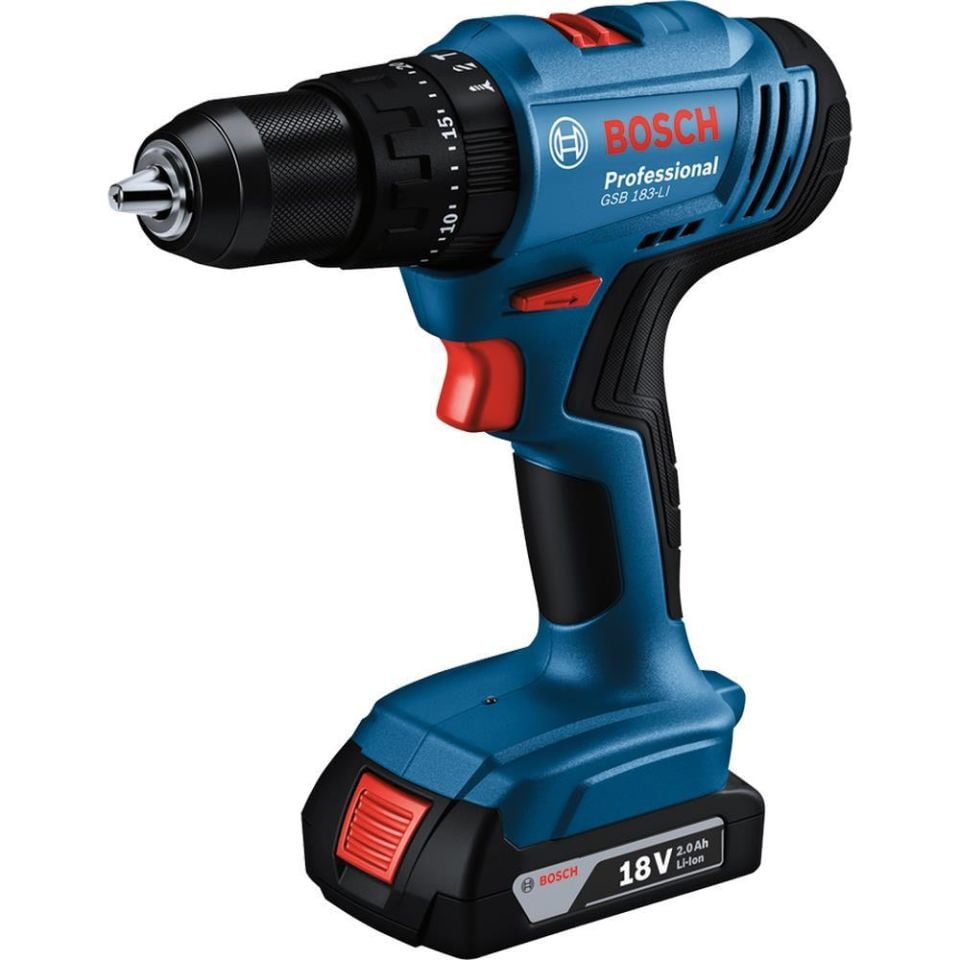 BOSCH GSB 183-Li Akülü Darbeli Vidalama Makinesi 2x2.0Ah (0 601 9K9 100)