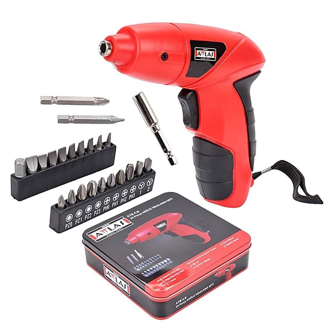 ATTLAS ATB 3.6 Akülü Vidalama + 25 Parça Set (A0104056)