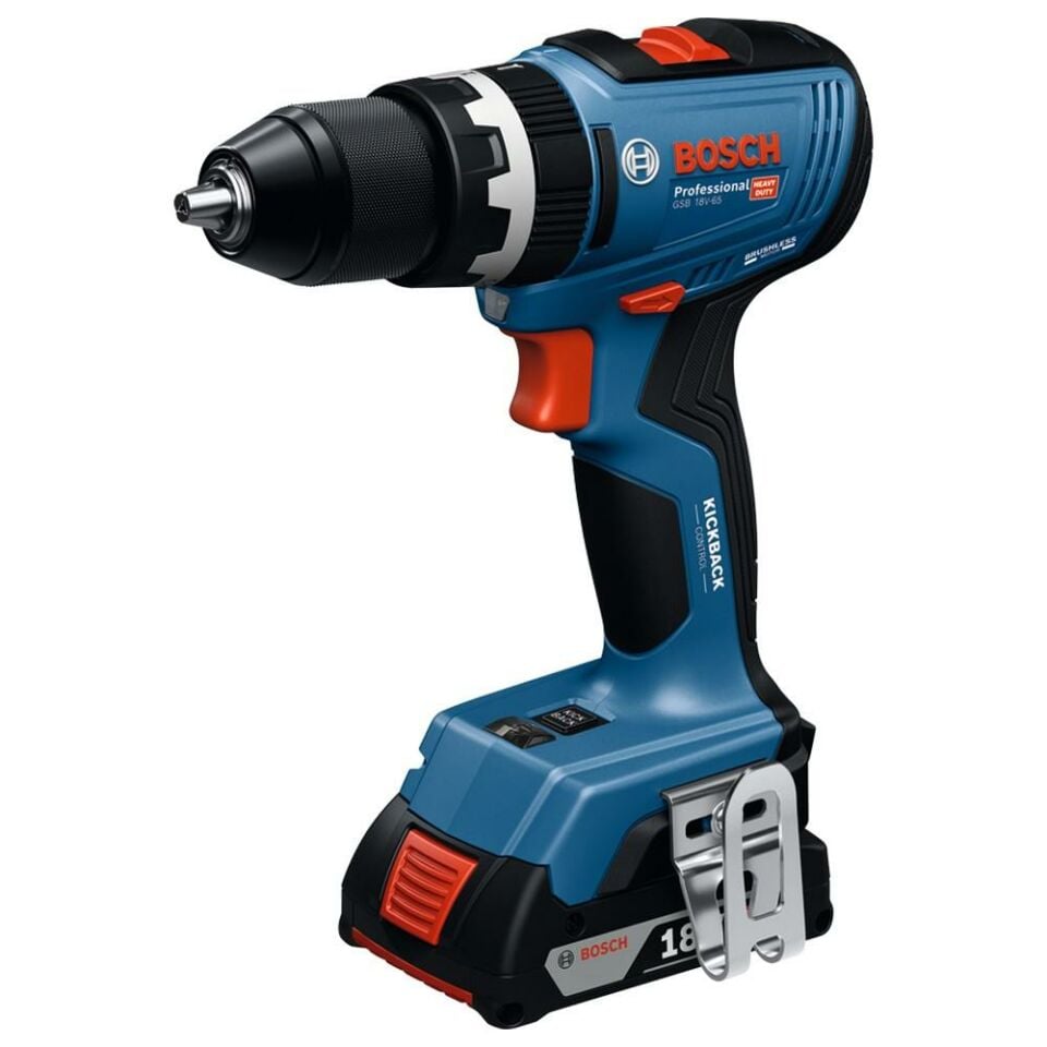 BOSCH GSB 18V-65 Akülü Darbeli Matkap (2x2.0Ah + 1x3.0Ah) (0 601 9N3 100)