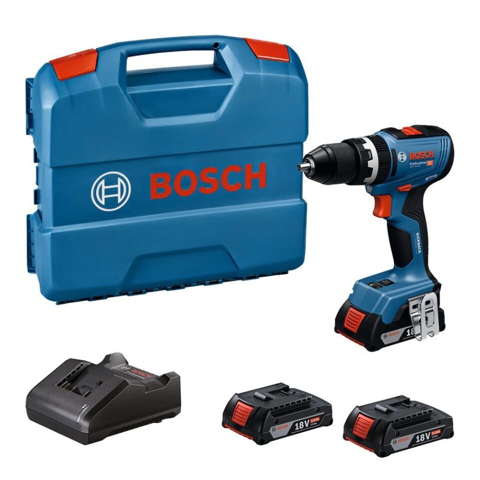 BOSCH GSB 18V-65 Akülü Darbeli Matkap (2x2.0Ah + 1x3.0Ah) (0 601 9N3 100)