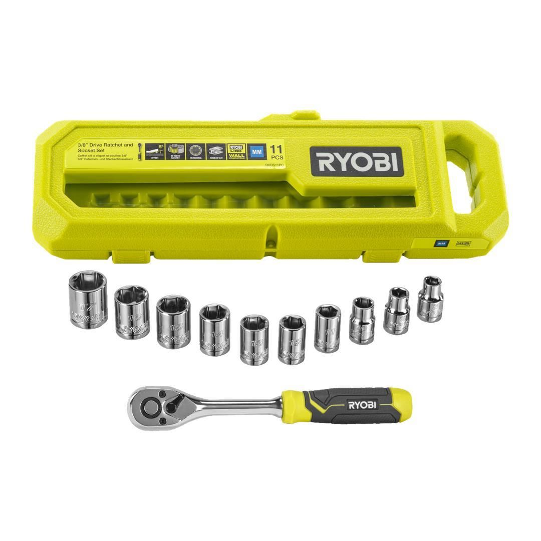 RYOBİ RHRS11PC Cırcırlı Lokma Seti 3/8 11 parça (5132006068)