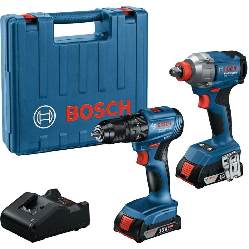 BOSCH GDX 18V-285 + GSB 185-Lı Somun Sıkma ve Darbeli Matkap Seti (0 601 9N2 124)