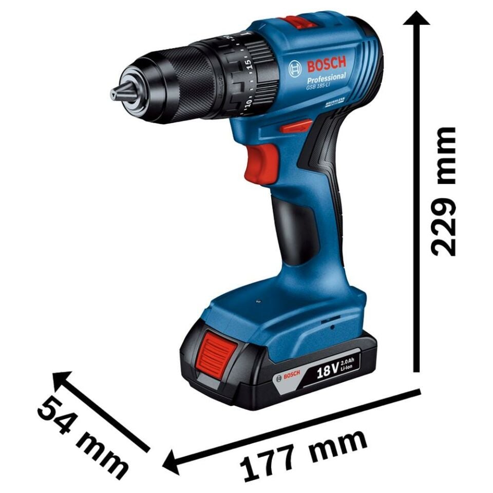 BOSCH GDX 18V-285 + GSB 185-Lı Somun Sıkma ve Darbeli Matkap Seti (0 601 9N2 124)