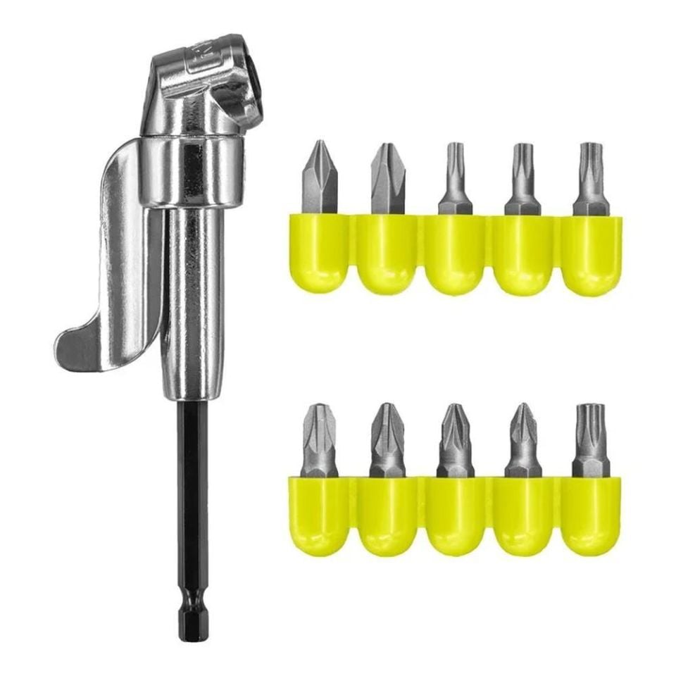 RYOBİ RAKRAD11 Köşe Vidalama Adaptörü + 10 Parça Aksesuarlı (5132004834)