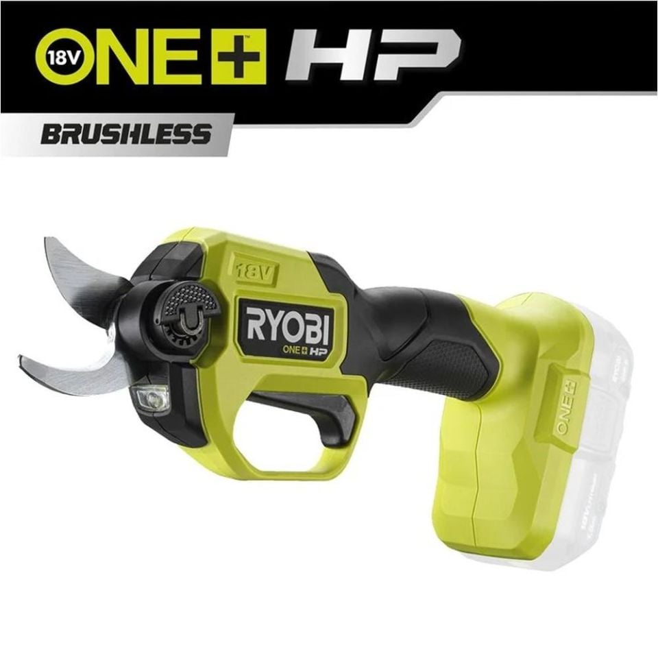 RYOBİ RY18SCXA-0 18V Li-Ion Kömürsüz Akülü Budama Makası (Akü Dahil Değildir.)