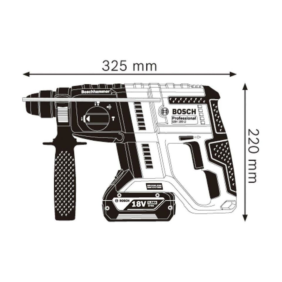 BOSCH GBH 180-Li Akülü Kırıcı Delici (0 611 911 122)