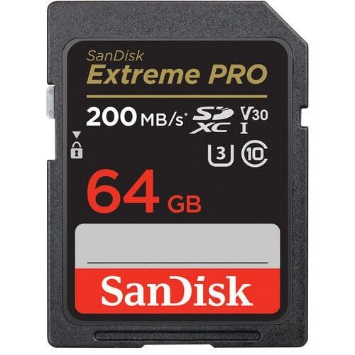 SanDisk 64GB Extreme PRO UHS-I SDXC 200MB/s V30 Hafıza Kartı